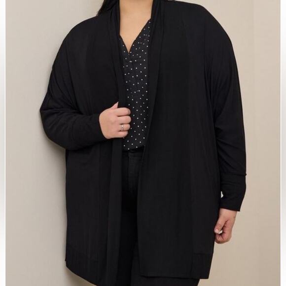 Torrid Sweaters - Torrid Black Super Soft Cardigan Dolman Sleeve Open Front 2X NWT 19671748